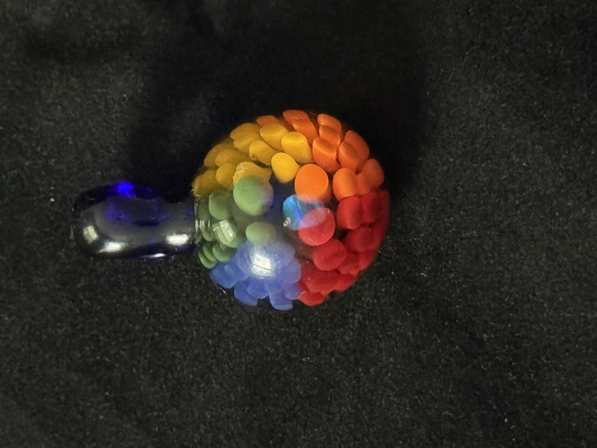 Rainbow Implosion pendant